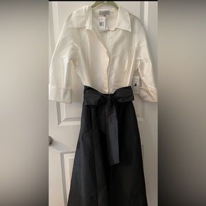 Teri Jon by Rickie Freeman Two-Toned Collared Taffeta